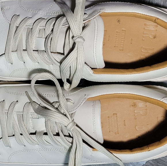 Mr. B's Collection Cream Leather Men's Sneaker Size 10 - Picture 8 of 13